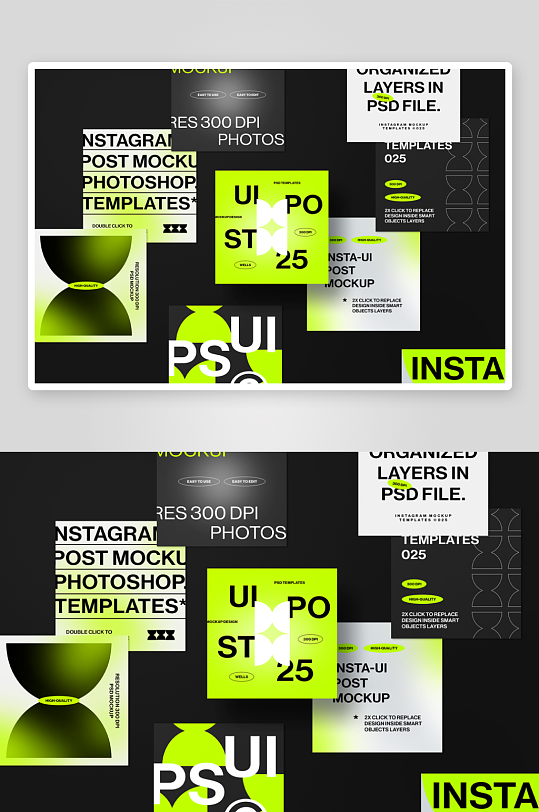宣传单样机mockup分层素材-众图网