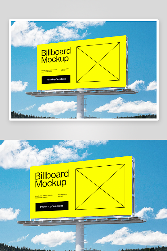 大型户外广告样机mockup分层素材-众图网