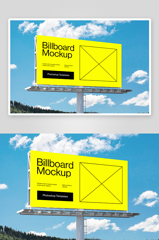 大型户外广告样机mockup分层素材-众图网