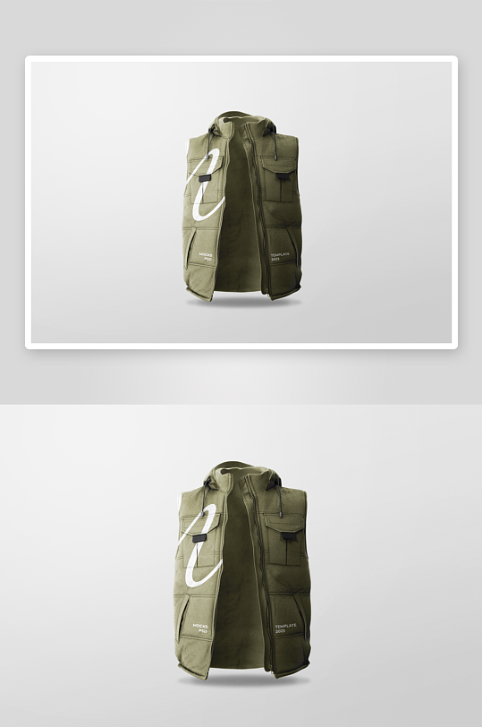 羽绒坎肩样机mockup分层素材-众图网