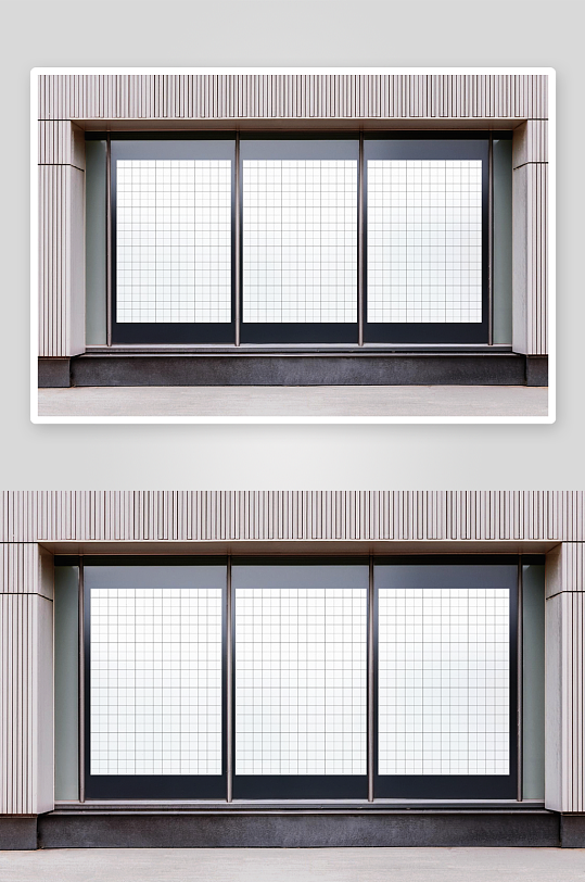 户外广告橱窗样机mockup分层素材-众图网