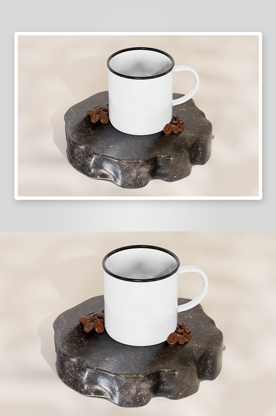 搪瓷缸样机mockup分层素材-众图网