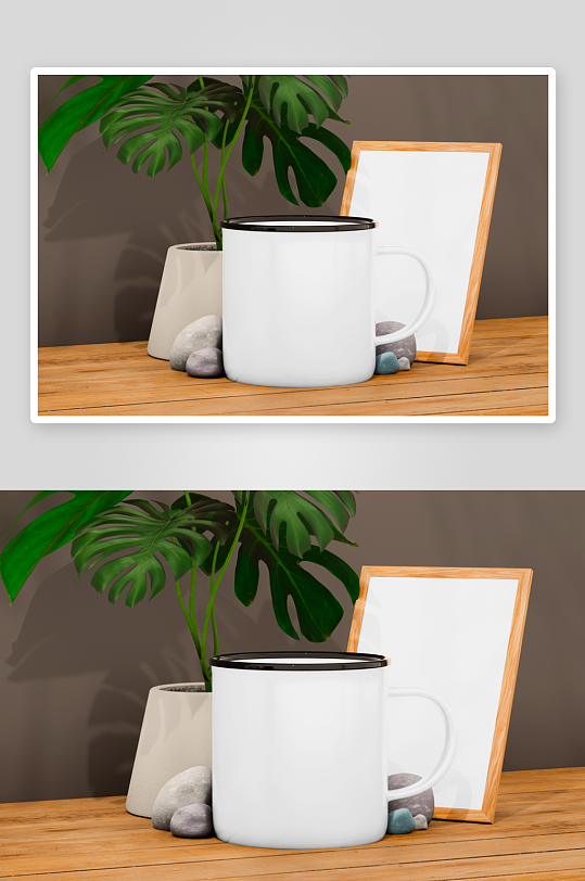 搪瓷缸样机mockup分层素材-众图网