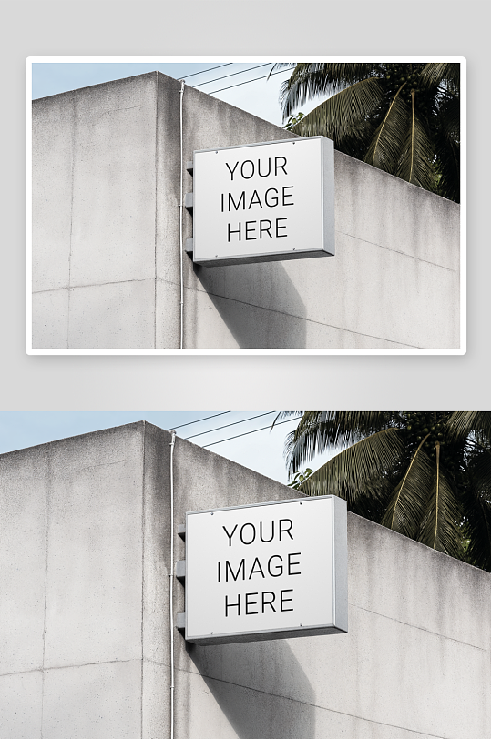 户外广告栏样机mockup分层素材-众图网