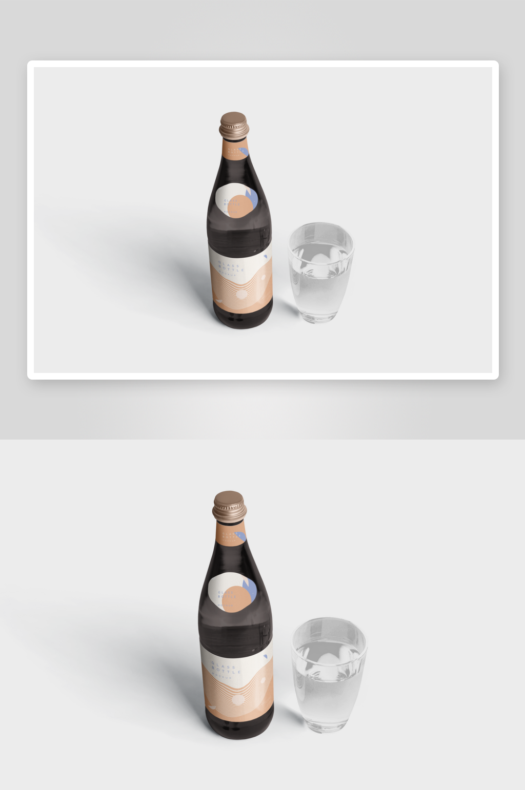 玻璃酒瓶mockup样机素材素材