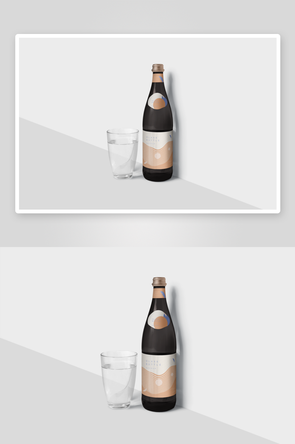 玻璃瓶酒瓶mockup样机素材素材