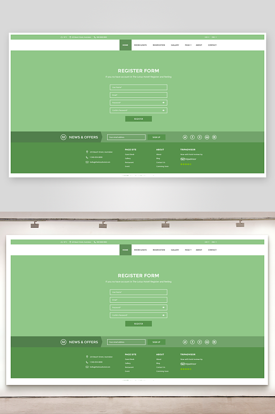 简约风登录注册界面素材-众图网