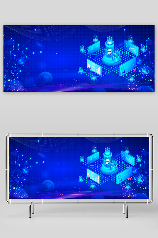 pc登录注册界面纯科技背景-众图网