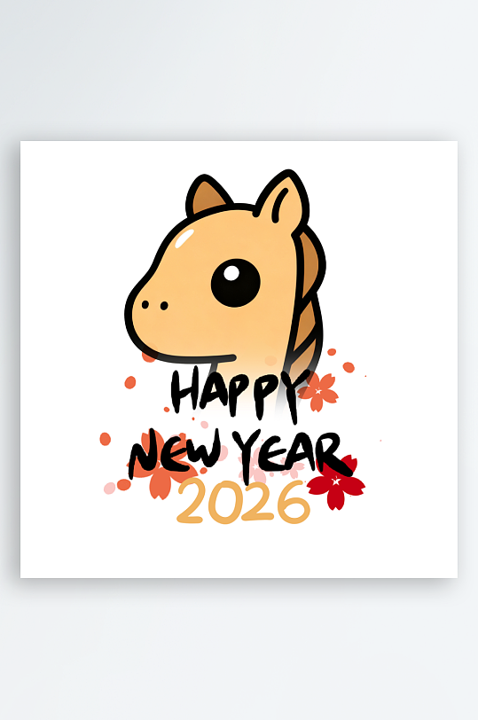 马年春节书法字艺术字素材-众图网