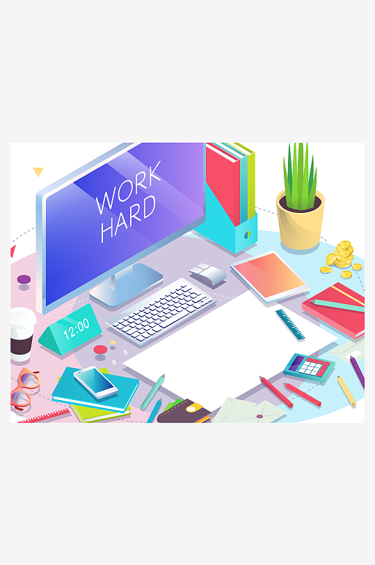 矢量设备插画模版-众图网