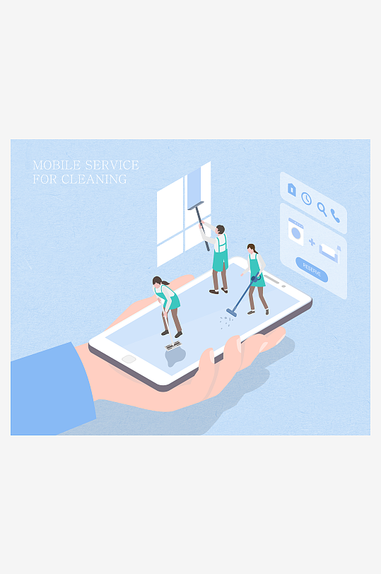 矢量设备插画模版-众图网