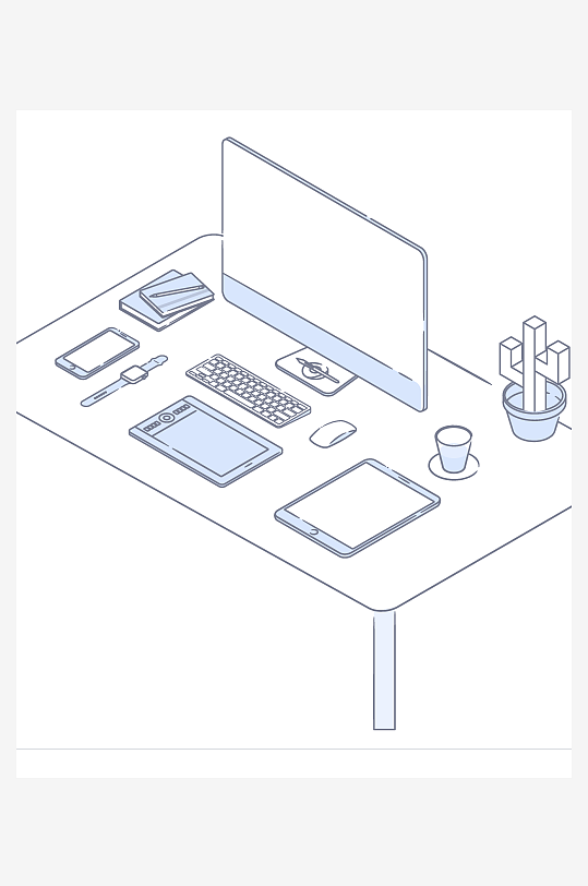 矢量设备插画模版素材-众图网