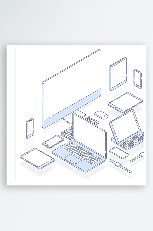 矢量设备插画素材-众图网