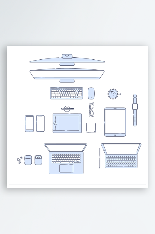 矢量设备插画素材-众图网