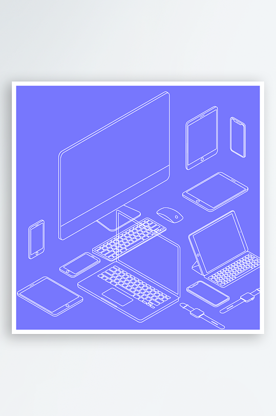 矢量设备插画素材-众图网