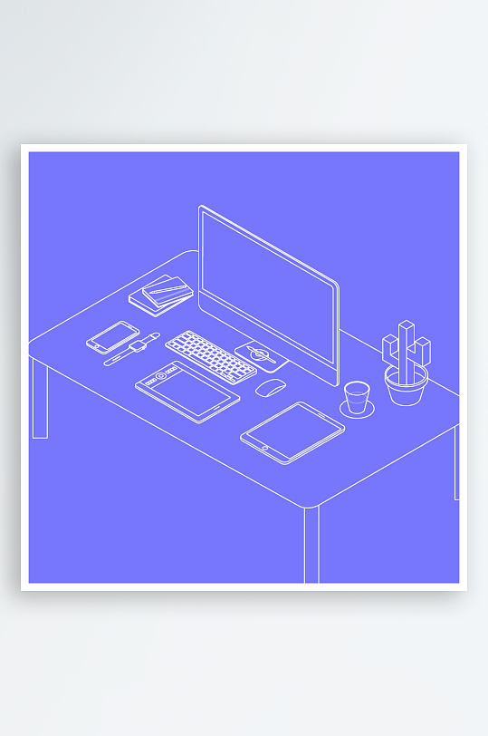 矢量设备插画素材-众图网