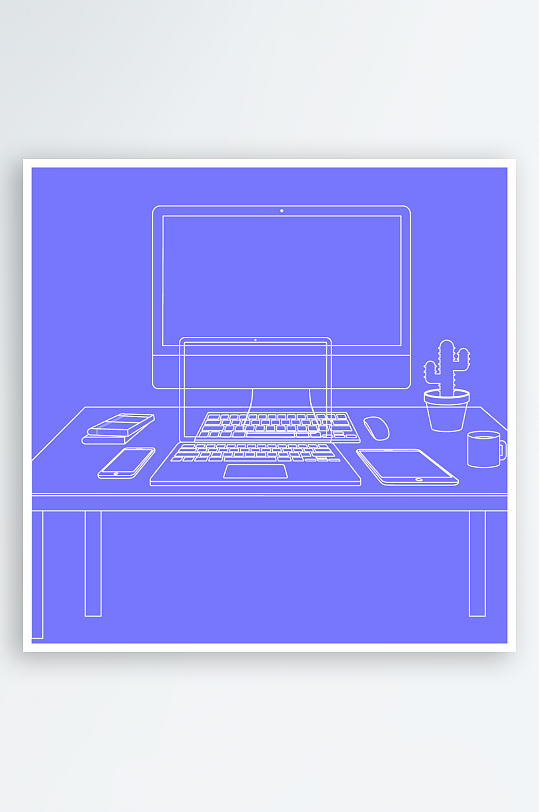 矢量设备插画素材-众图网