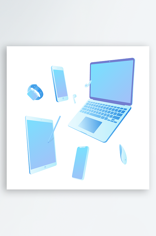 矢量设备插画素材-众图网