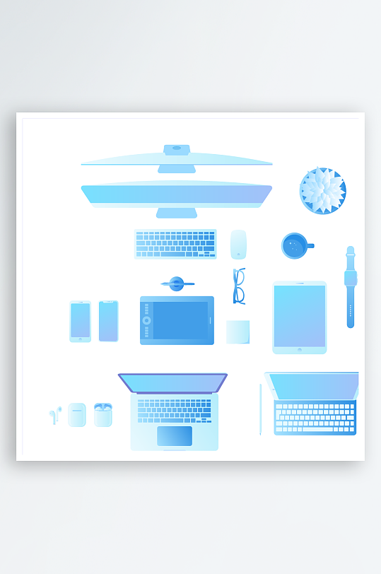 矢量设备插画元素-众图网