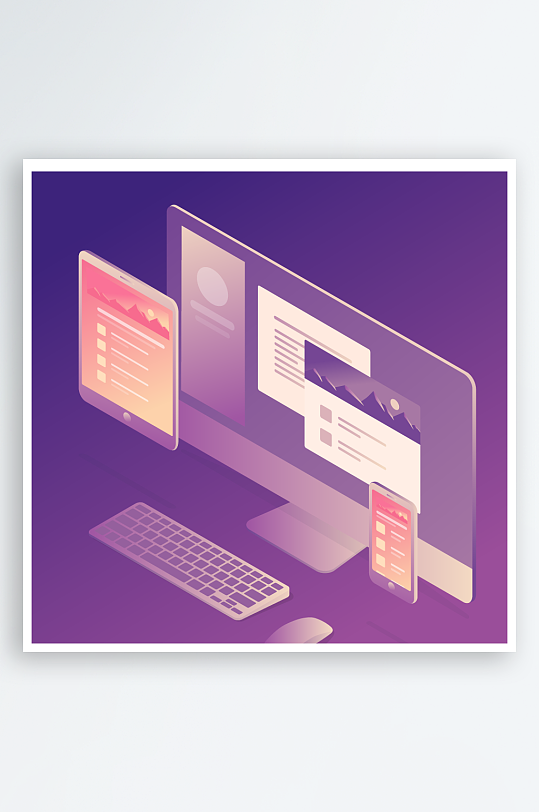 矢量设备插画元素-众图网