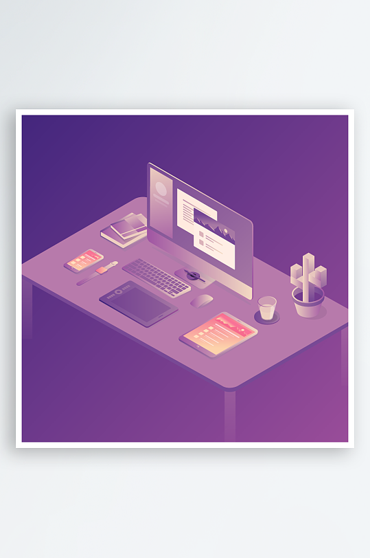 矢量设备插画元素-众图网