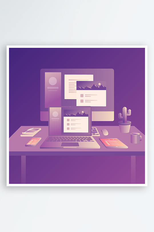 矢量设备插画元素-众图网