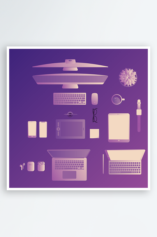 矢量设备插画元素-众图网