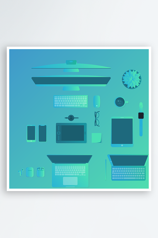 矢量设备插画元素-众图网