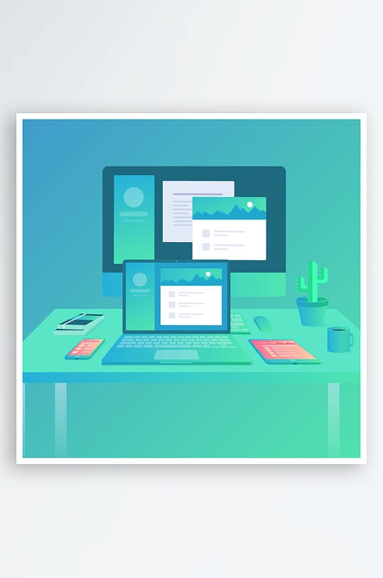 矢量设备插画元素-众图网