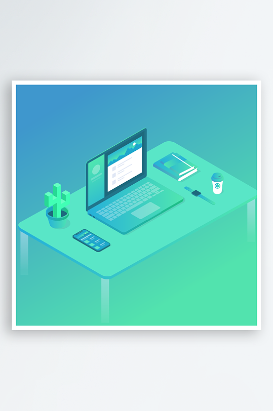 矢量设备插画模版元素-众图网