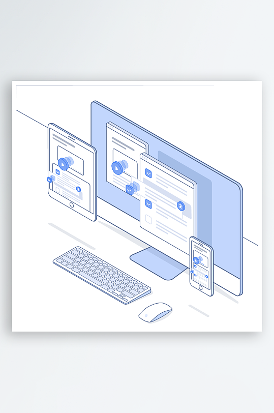 矢量设备插画模版元素-众图网