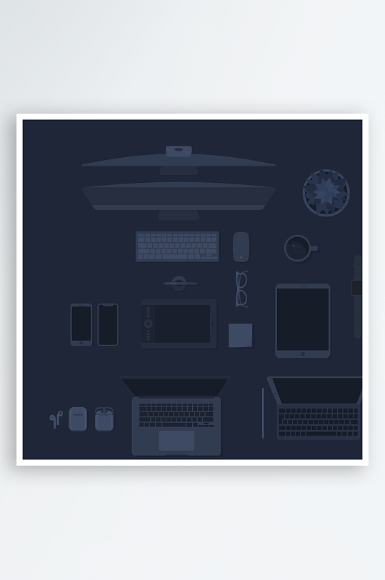 矢量设备插画模版元素-众图网