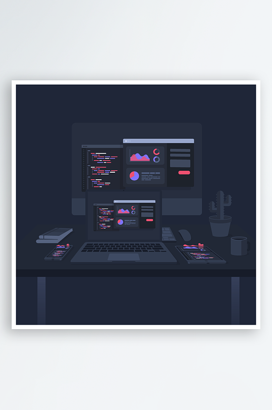 矢量设备插画模版元素-众图网