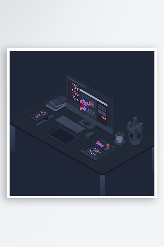 矢量设备插画模版元素-众图网