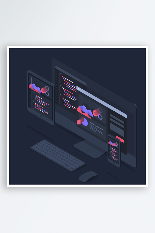 矢量设备插画模版元素-众图网