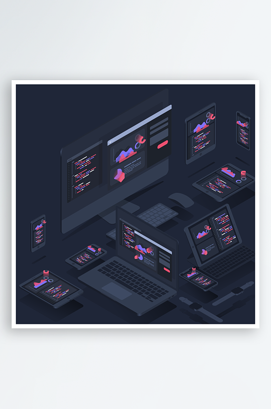 矢量设备插画模版元素-众图网