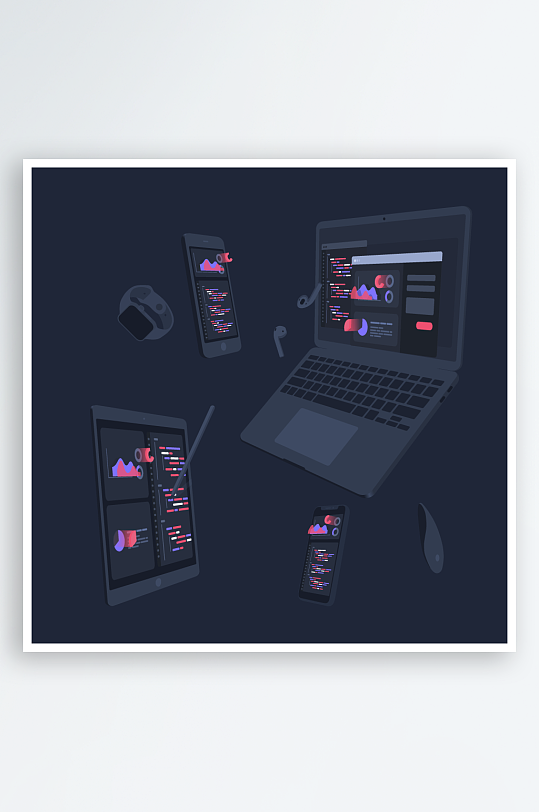 矢量设备插画元素图片-众图网