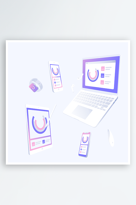 矢量设备插画元素图片-众图网