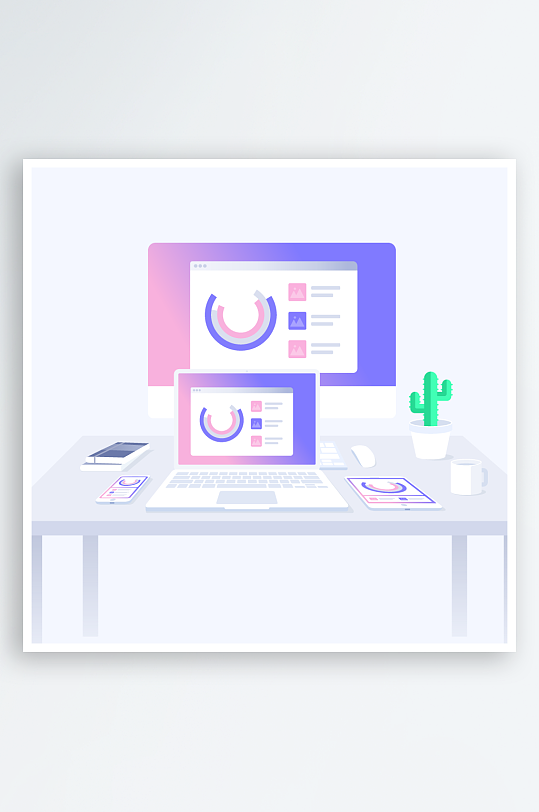 矢量设备插画元素图片-众图网