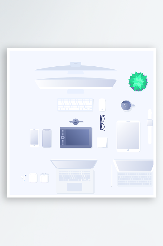 矢量设备插画元素图片-众图网