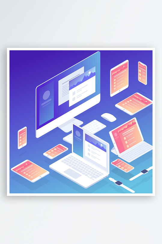 矢量设备插画元素图片-众图网