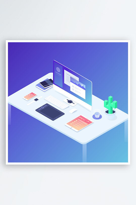 矢量设备插画元素图片-众图网