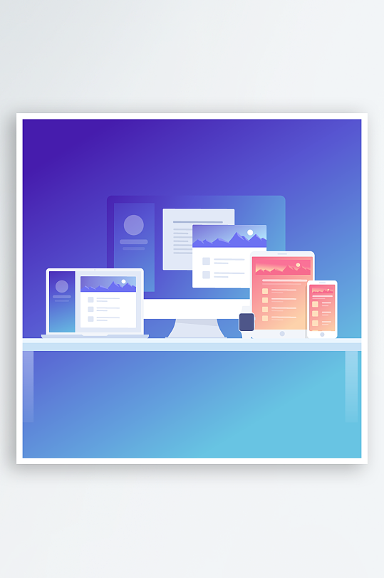 矢量设备插画元素图片-众图网