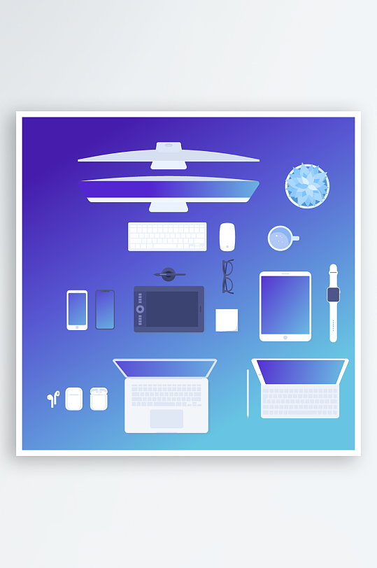 矢量设备插画元素图片-众图网