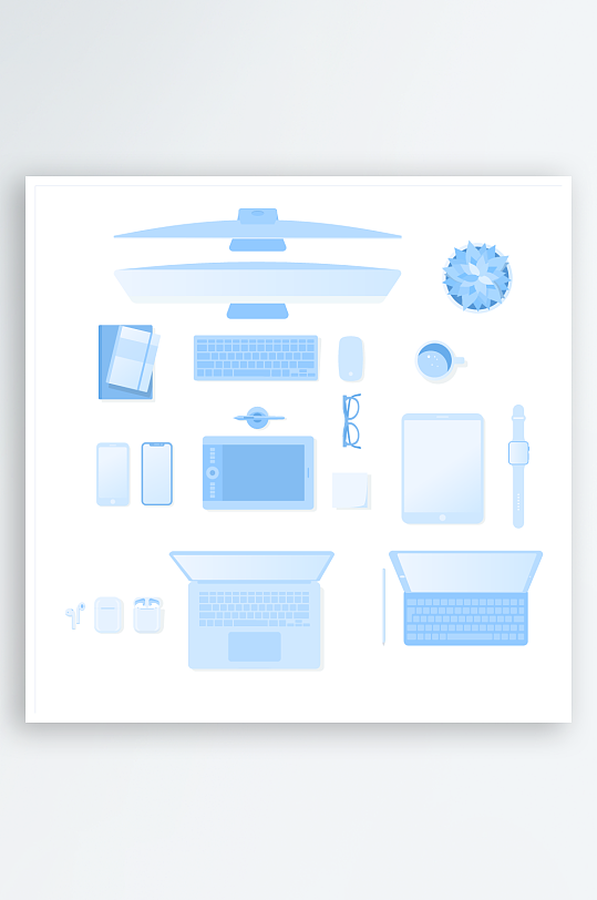 矢量设备插画元素图片-众图网