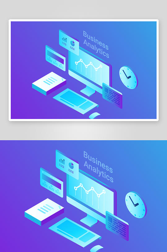矢量科学办公插画-众图网