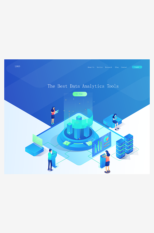 矢量金融插画素材-众图网