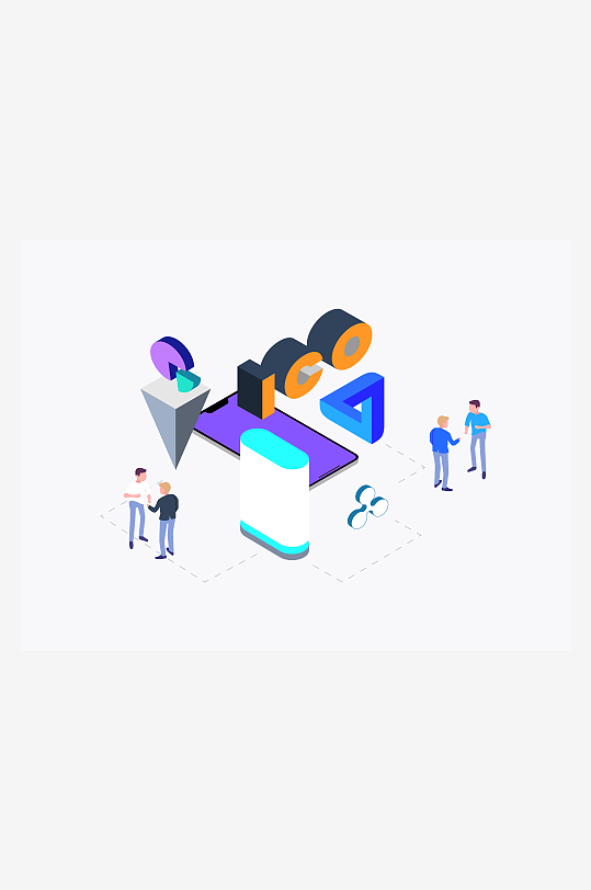 矢量金融插画素材-众图网