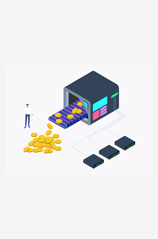 矢量金融插画素材-众图网