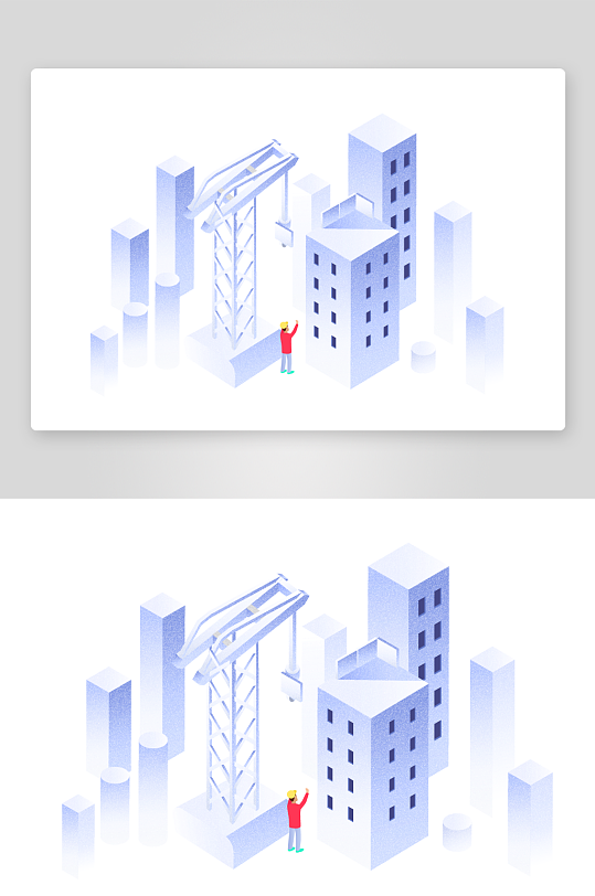 矢量建筑插画素材-众图网